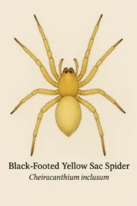 Black-Footed Yellow Sac Spiders